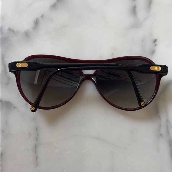 Louis Vuitton Burgundy Aviator Sunglasses - Picture 2 of 5